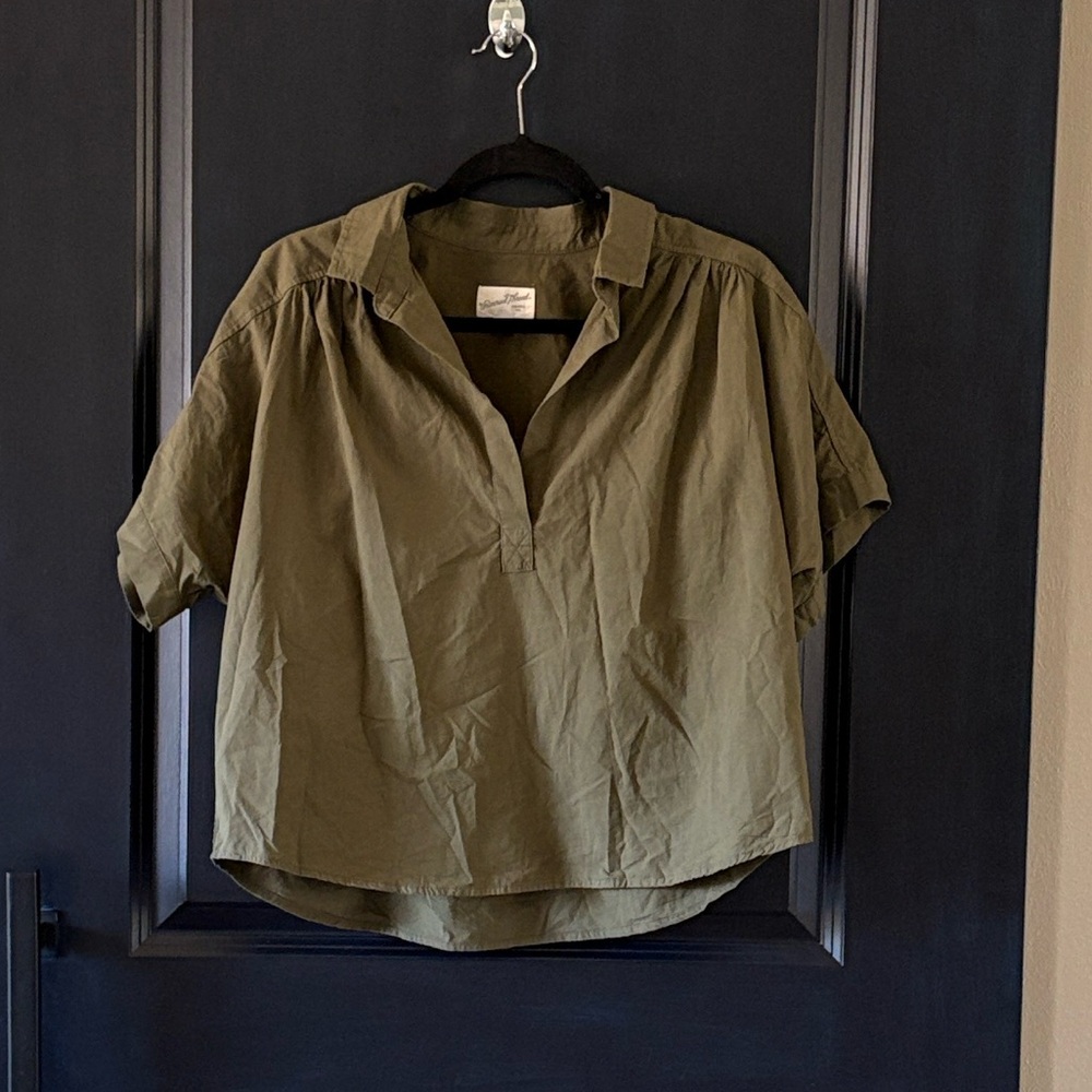 Universal Thread Olive Green Collared Shirt XL 100% Cotton